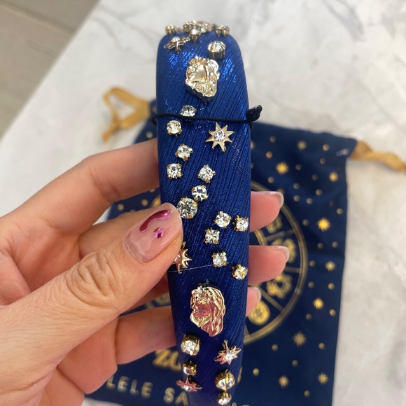 Lele Sadoughi Zodiac Virgo Alice Headband in Royal Blue - Picture 4 of 13